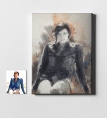 Kişiye Özel Pastel Çizim Tasarımlı Kanvas Tablo (50 x 70 cm.)
