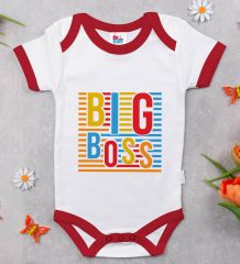 BK Kids Big Boss Tasarımlı Kırmızı Bebek Body Zıbın-1