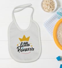 BK Kids Little Princess Tasarımlı Bebek Body Zıbın ve Mama Önlüğü Hediye Seti - Model 1