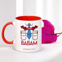 Kişiye Özel Canım Babam Kırmızı Kupa Bardak - 002
