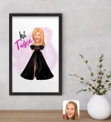 Bk Gift Kişiye Özel Barbie Karikatürlü Dekoratif Ahşap Siyah Çerçeveli Tablo-3, Barbie Filmi, Barbie Hediyelik Eşya, Arkadaşa Hediye