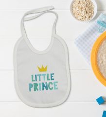 BK Kids Little Prince Tasarımlı Bebek Body Zıbın ve Mama Önlüğü Hediye Seti - Model 1