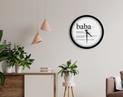 BK Home Baba Tasarımlı 45cm Ahşap Duvar Saati-1