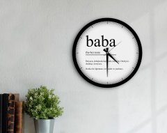 BK Home Baba Tasarımlı 45cm Ahşap Duvar Saati-1