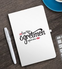 Kişiye Özel Online Öğretmen Beyaz Defter ve Kalem Hediye Seti-1