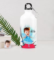 Kişiye Özel Kız Çocuk Karikatürlü Metal Suluk (500 ml.) 1
