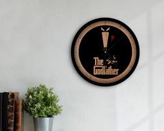 BK Home Godfather Baba Tasarımlı 45cm Ahşap Duvar Saati-25