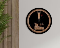 BK Home Godfather Baba Tasarımlı 45cm Ahşap Duvar Saati-25