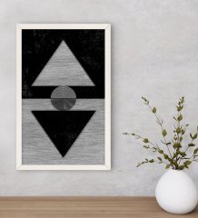 BK Home Modern Art Dekoratif Ahşap Beyaz Çerçeveli Tablo-8