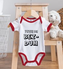 BK Kids Bezdum Tasarımlı Kırmızı Bebek Body Zıbın-3