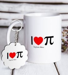 Kişiye Özel Matematik Öğretmeni Beyaz Kupa ve Anahtarlık Hediye Seti-12