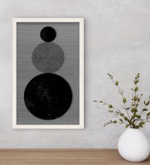 BK Home Modern Art Dekoratif Ahşap Beyaz Çerçeveli Tablo-7