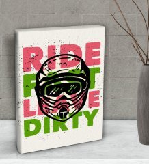 BK Gift Ride Fast Tasarımlı Dekoratif Mini Kanvas Tablo 15x20cm-1