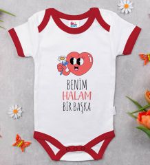 BK Kids Bezdum Tasarımlı Kırmızı Bebek Body Zıbın-2