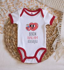 BK Kids Bezdum Tasarımlı Kırmızı Bebek Body Zıbın-2