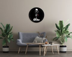 BK Home Godfather Baba Tasarımlı 45cm Ahşap Duvar Saati-23