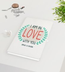 Kişiye Özel Sevgililer Günü Beyaz Defter-58