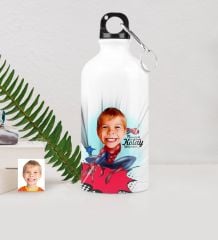 Kişiye Özel Erkek Çocuk Örümcek Adam Karikatürlü Metal Suluk (500 ml.) 1