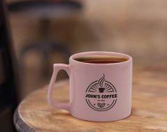 BK Gift Kişiye Özel İsimli Tarihli Pastel Pembe Middle Kupa Bardak, Arkadaşa Hediye, Ev Hediyesi, Doğum Günü Hediyesi, Ofis Hediyesi-5