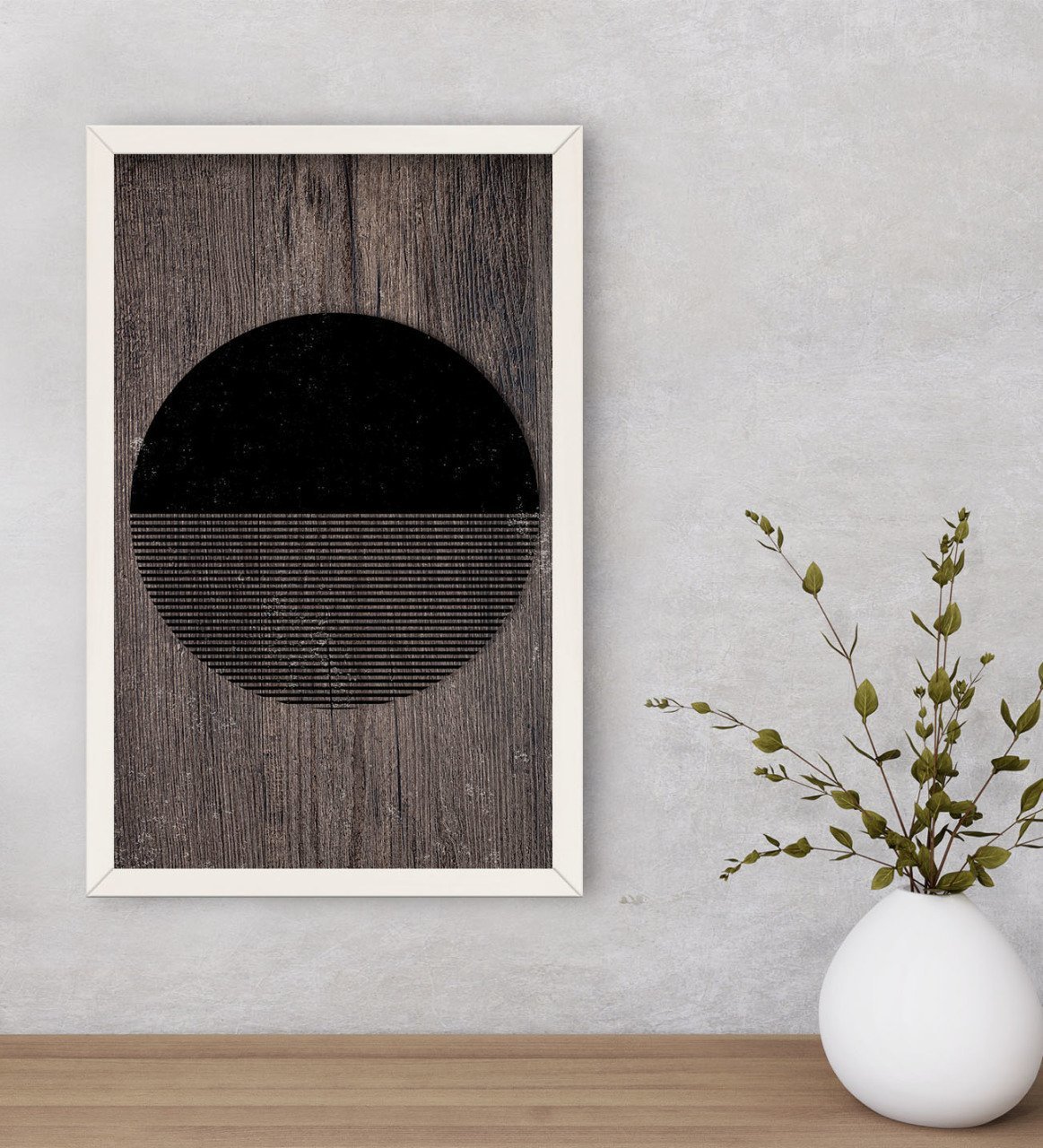 BK Home Modern Art Dekoratif Ahşap Beyaz Çerçeveli Tablo-5