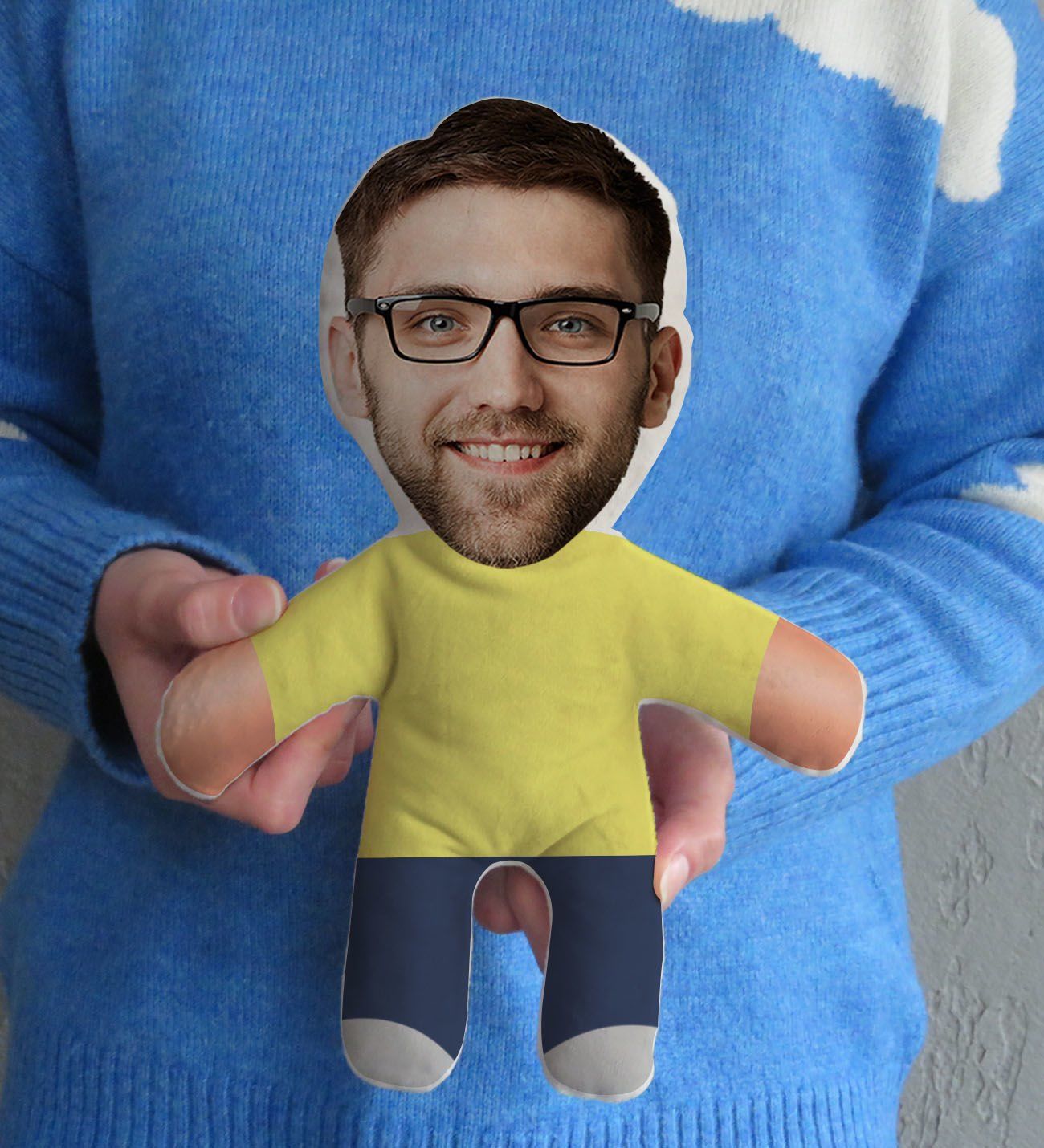 BK Gift Kişiye Özel Fotoğraflı Morty Figürlü Bebek Yastık