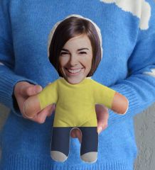 BK Gift Kişiye Özel Fotoğraflı Morty Figürlü Bebek Yastık