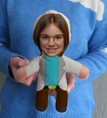 BK Gift Kişiye Özel Fotoğraflı Rick Figürlü Çocuk Bebek Yastık