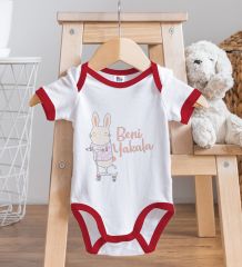BK Kids Beni Yakala Tasarımlı Kırmızı Bebek Body Zıbın-1