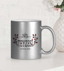 Kişiye Özel Yılın En İyi Teyzesi Gümüş Yaldızlı Kupa Bardak