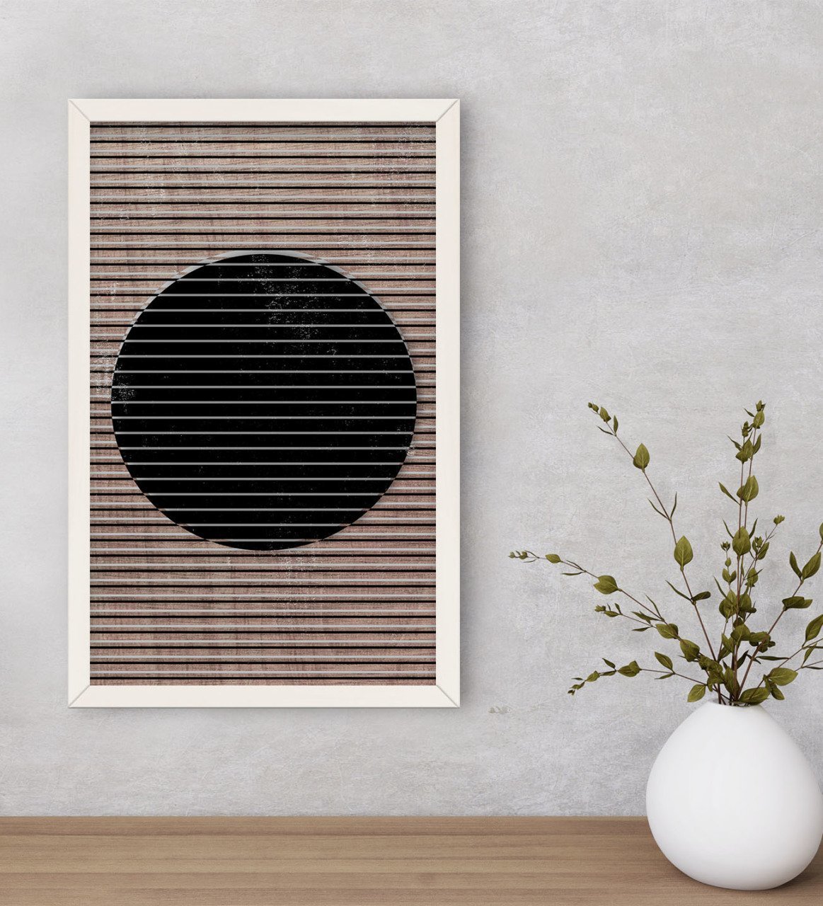 BK Home Modern Art Dekoratif Ahşap Beyaz Çerçeveli Tablo-3