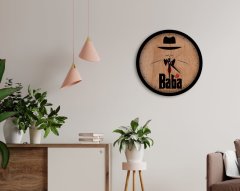 BK Home Godfather Baba Tasarımlı 45cm Ahşap Duvar Saati-17