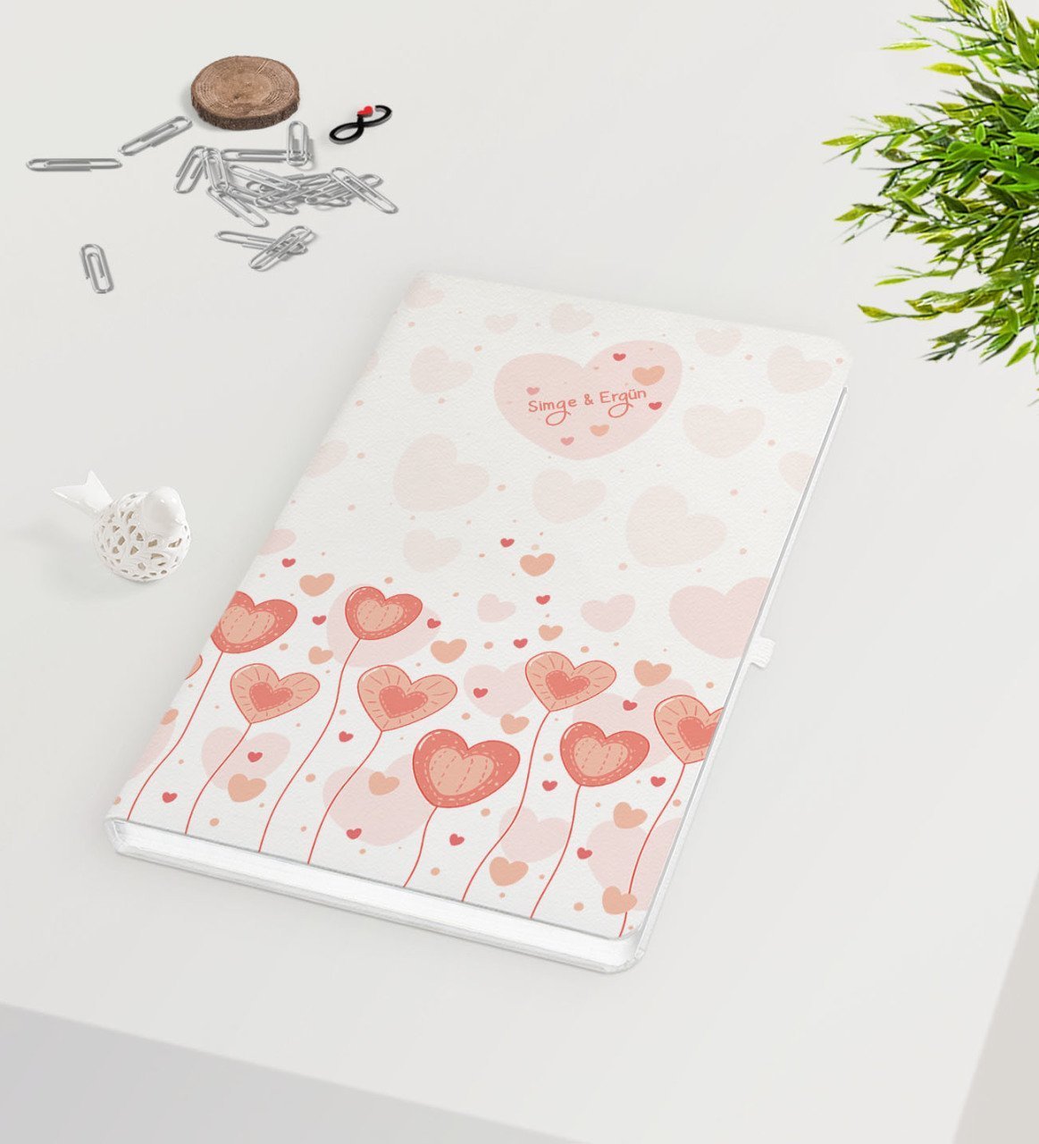 Kişiye Özel Sevgililer Günü Beyaz Defter-54