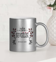 Kişiye Özel Yılın En İyi Sevgilisi Gümüş Yaldızlı Kupa Bardak