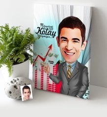 Kişiye Özel Bay CEO Karikatür Kanvas Tablo (30 x 50 cm.) 1