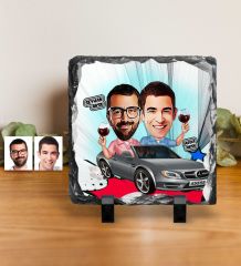 Kişiye Özel Kankalar Karikatürlü Dekoratif Doğal Taş