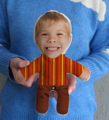 BK Gift Kişiye Özel Fotoğraflı Kostümlü Çocuk Bebek Yastık