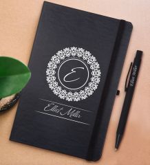 BK Gift Kişiye Özel İsimli Siyah Defter ve Metal Versatil Kalem(0,7 Kurşun) Hediye Seti-2