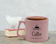 BK Gift Kişiye Özel İsimli Tarihli Pastel Pembe Middle Kupa Bardak, Arkadaşa Hediye, Ev Hediyesi, Doğum Günü Hediyesi, Ofis Hediyesi-1