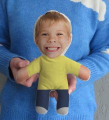 BK Gift Kişiye Özel Fotoğraflı Morty Figürlü Çocuk Bebek Yastık