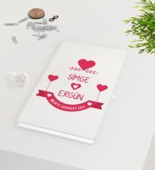 Kişiye Özel Sevgililer Günü Beyaz Defter-52