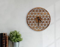 BK Home Dekoratif 45cm Ahşap Duvar Saati-87