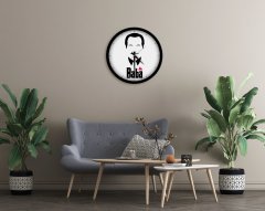 BK Home Godfather Baba Tasarımlı 45cm Ahşap Duvar Saati-8