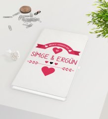Kişiye Özel Sevgililer Günü Beyaz Defter-51