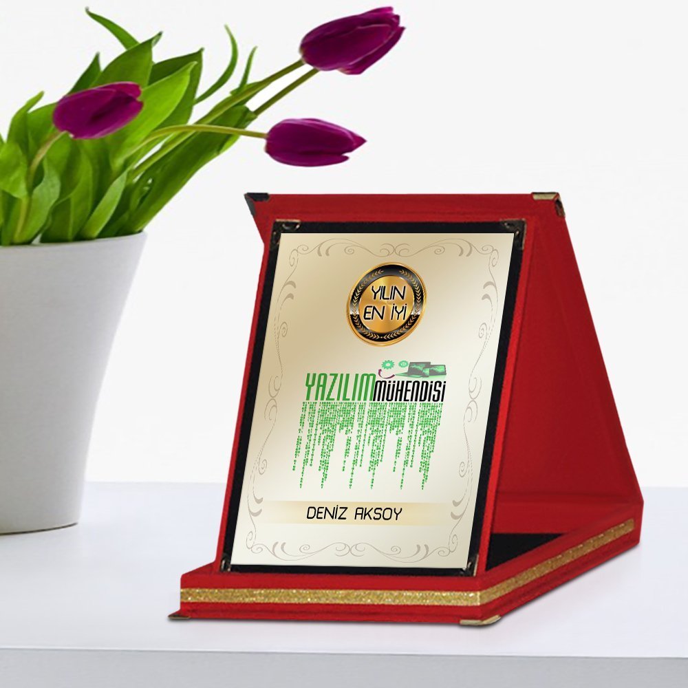 Kişiye Özel Yılın En İyi Yazılım Mühendisi Kırmızı Plaket Ödülü