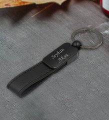 BK Gift Kişiye Özel İsimli 2409 Metal Suni Deri Anahtarlık