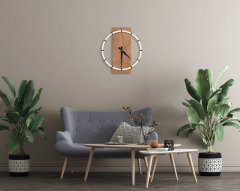 BK Home Dekoratif 45cm Ahşap Duvar Saati-85
