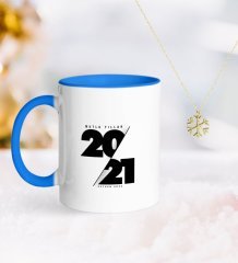 BK Gift Kişiye Özel 2023 Mutlu Yıllar Mavi Kupa ve Kar Tanesi Kolye-9