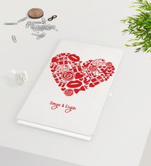 Kişiye Özel Sevgililer Günü Beyaz Defter-49