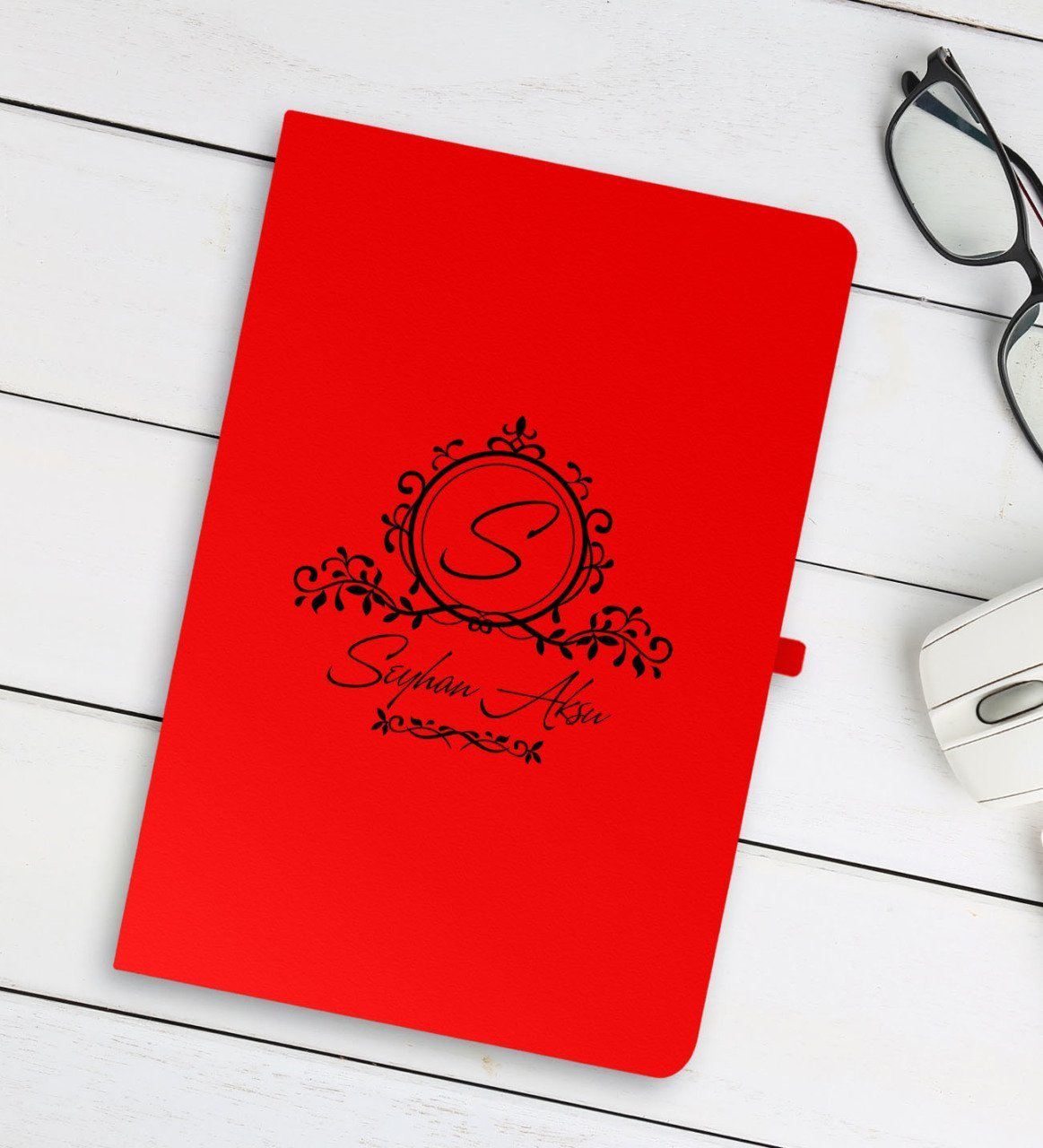 Kişiye Özel İsimli Kırmızı Defter - 11