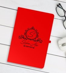 Kişiye Özel İsimli Kırmızı Defter - 11